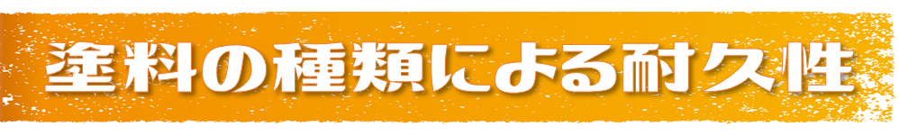 塗料の種類による耐久性